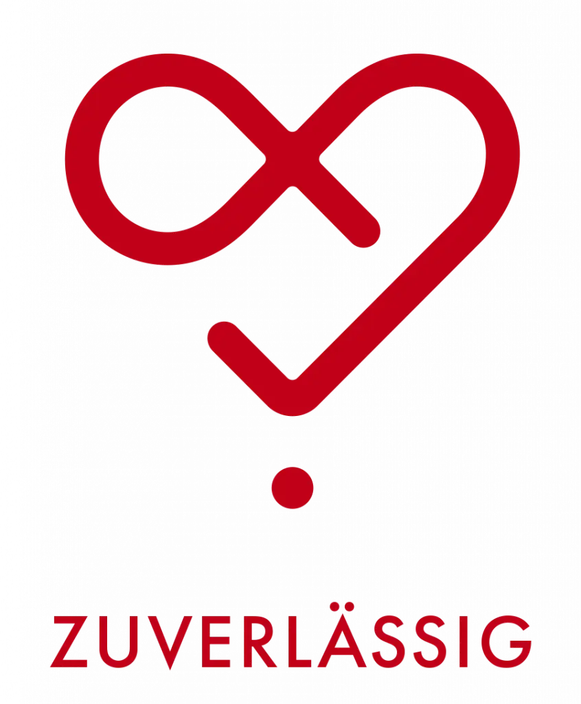 Das Symbol für den Wert Zuverlässig zeigt eine Schlaufe kombiniert mit einer Herzform.